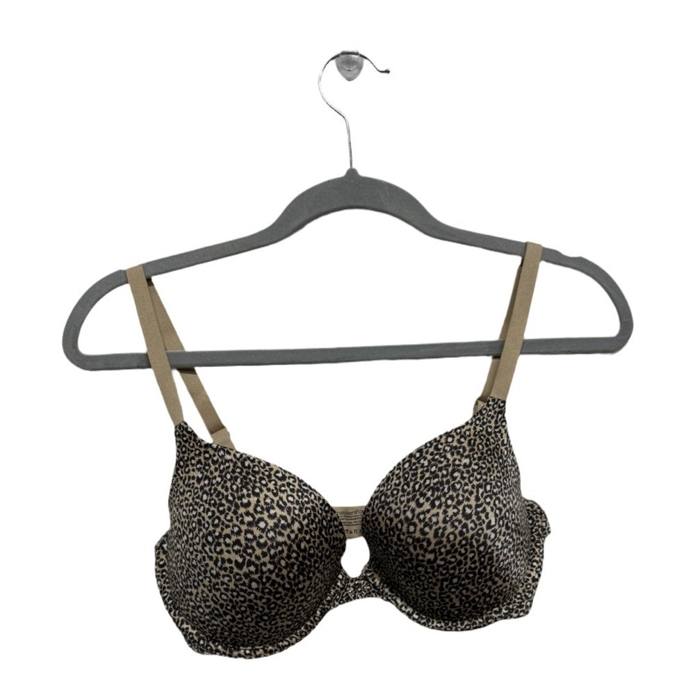 Maidenform Intimates Cheetah Animal Print Push-up Bra Adjustable Straps Size 34D